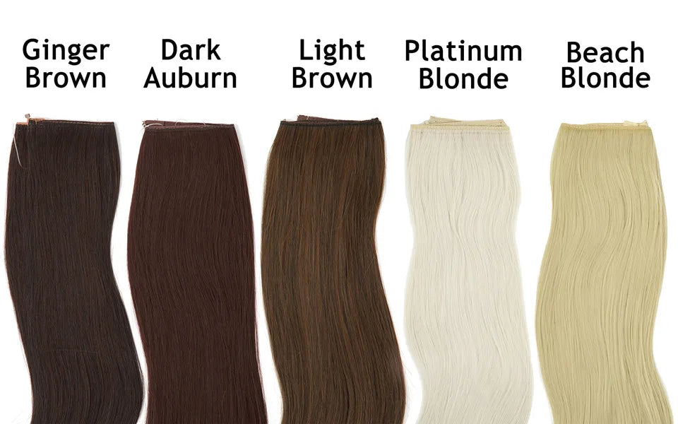 SARLA Synthetic No Clip Hair Extension Ombre Natural Fake False Long Straight Hairpiece Blonde Hair For Women