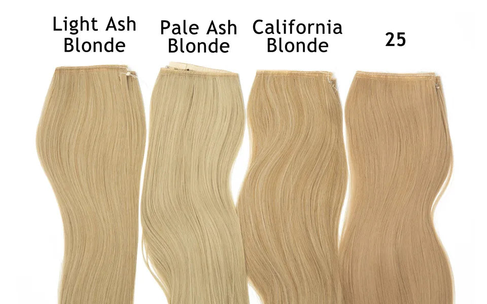 SARLA Synthetic No Clip Hair Extension Ombre Natural Fake False Long Straight Hairpiece Blonde Hair For Women
