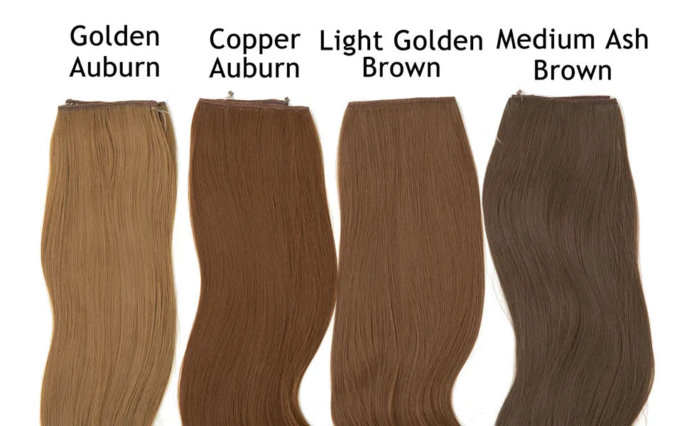 SARLA Synthetic No Clip Hair Extension Ombre Natural Fake False Long Straight Hairpiece Blonde Hair For Women