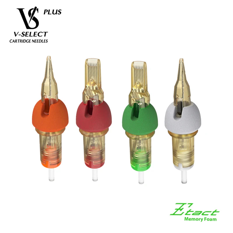 EZ V-Select Cartridge Tattoo Needles Plus Curved Magnu RL RS Magnum Foam Covers for Cartridge Tattoo Machine Pen 16 pcs/Box