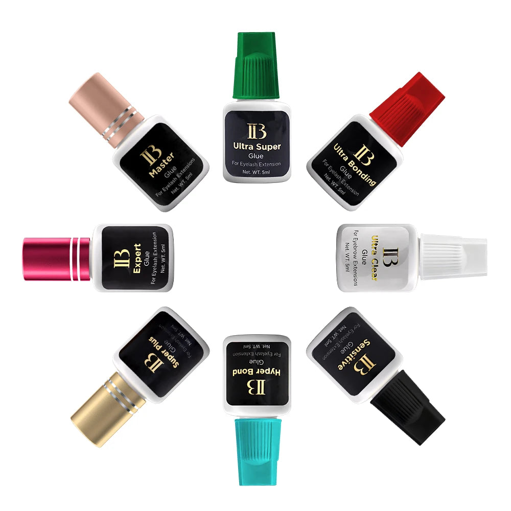 1 Bottle Original IB Super Plus Glue for Eyelash Extensions 5ml Korea Professional IB Gold Wine Red Cap Glue Makeup Tools Shop