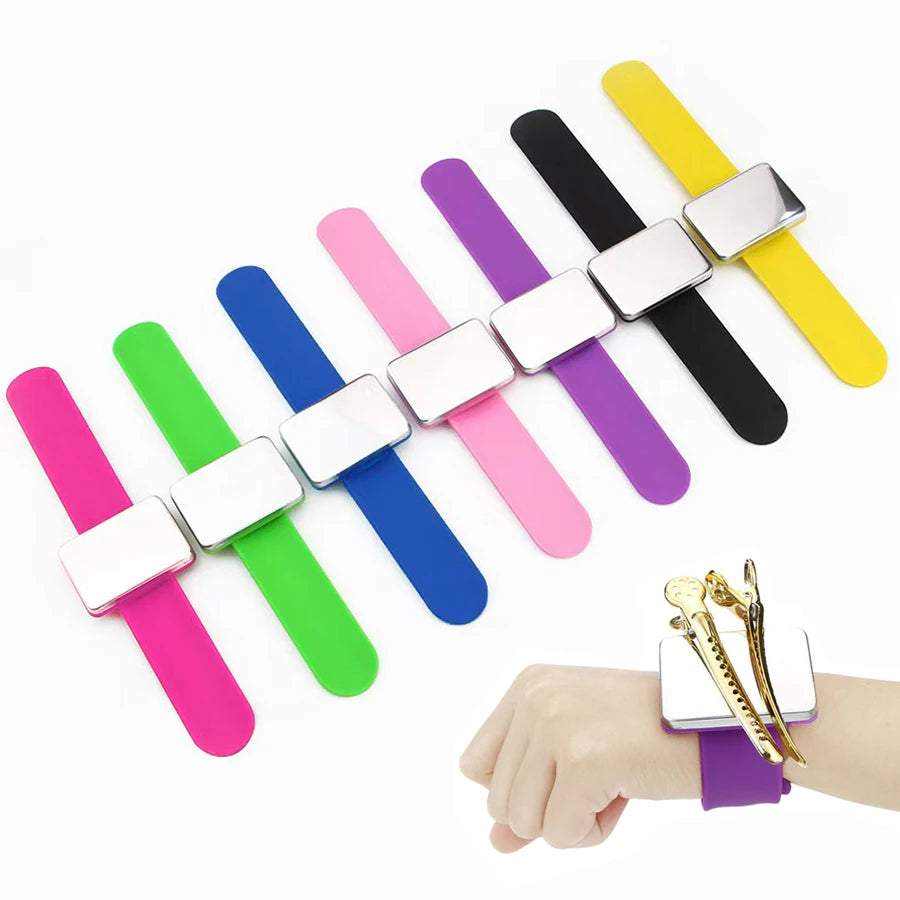 Magnetic Pin Holder Magnetic Wristband for Hair Stylist Wrist Sewing Pincushion Hair Clips Collector Bobby Pin Magnet Holder