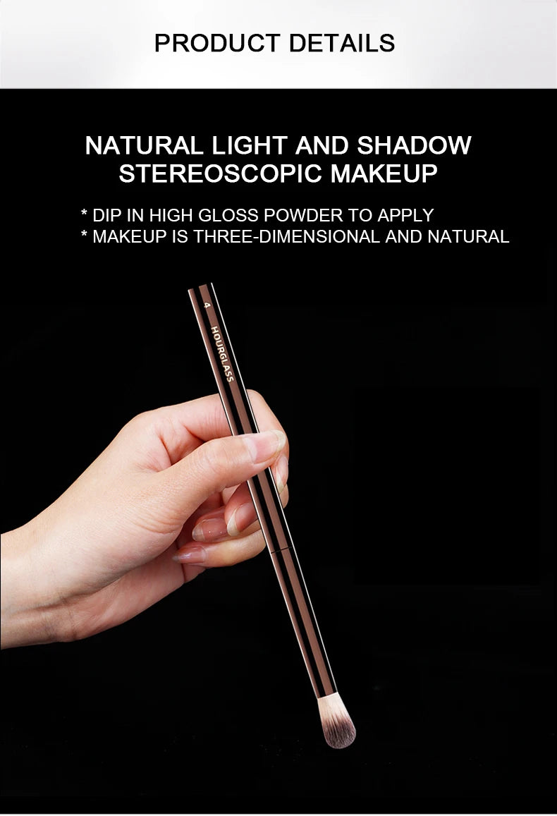 Hourglass Makeup Brush -No.4 Crease Brush Soft Fiber Hair Small Flame Highlight Brush Fashion Design Single Brush