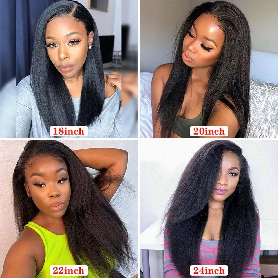 Wholesale 8-30 Inch Kinky Straight Human Hair Bundle Virgin Hair Brazilian Yaki Hair Bundle Remy Human Hair Extensions for Women