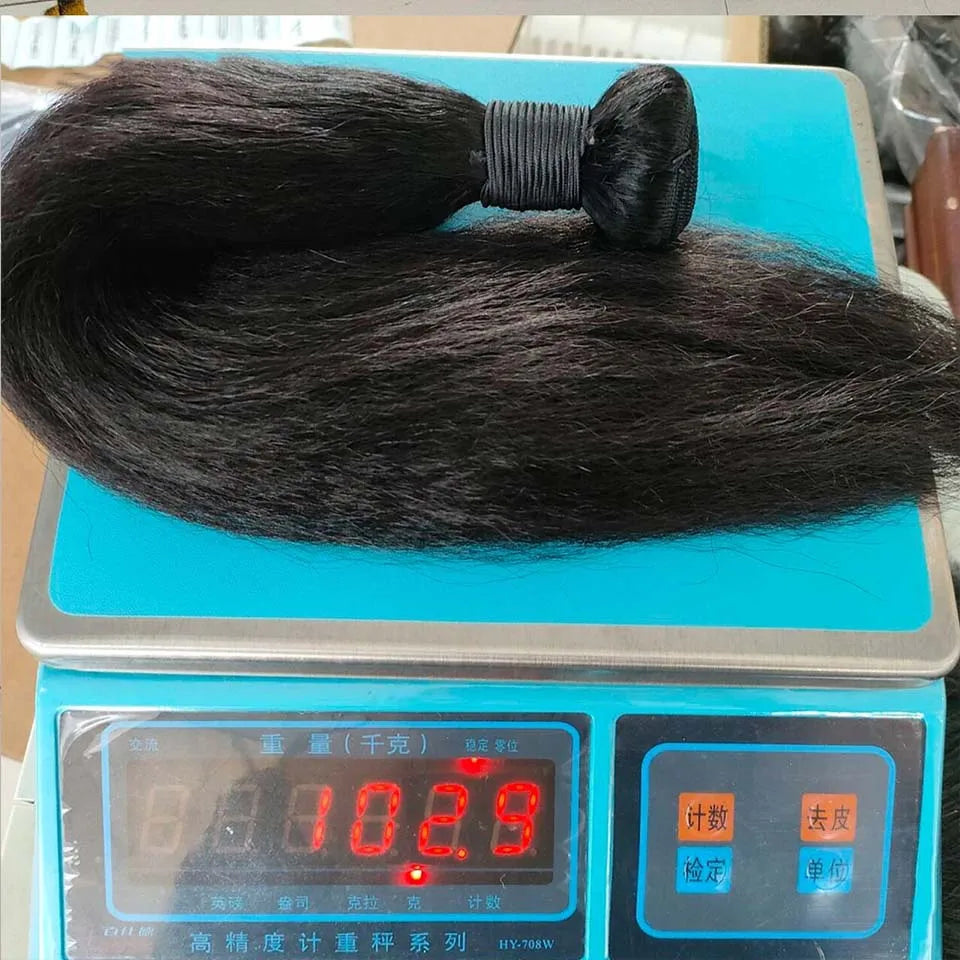 Wholesale 8-30 Inch Kinky Straight Human Hair Bundle Virgin Hair Brazilian Yaki Hair Bundle Remy Human Hair Extensions for Women