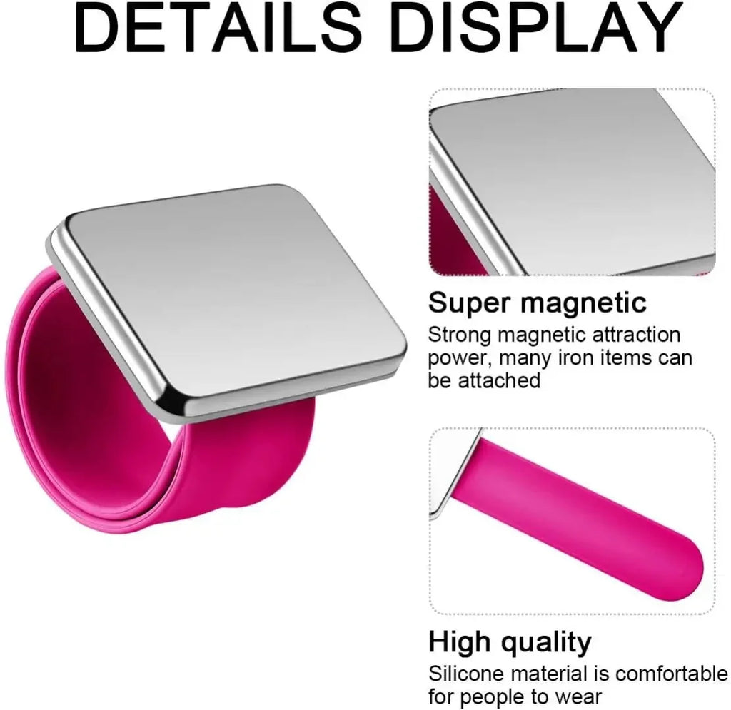 Magnetic Pin Holder Magnetic Wristband for Hair Stylist Wrist Sewing Pincushion Hair Clips Collector Bobby Pin Magnet Holder