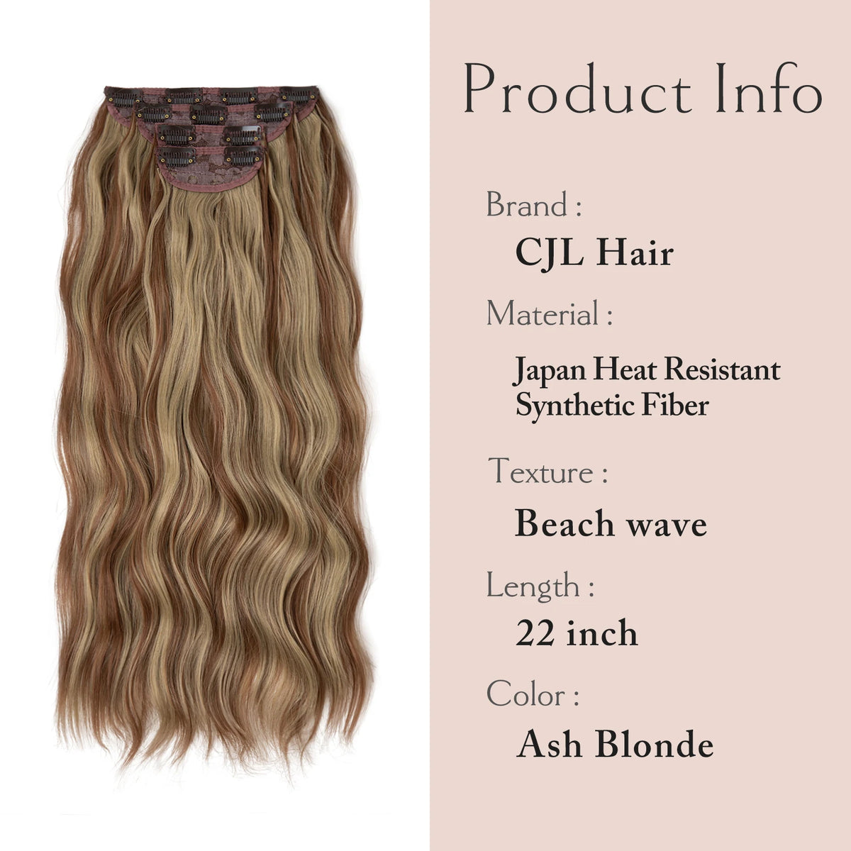 SARLA 4pcs/set Synthetic Long Wavy Clip In Hair Extensions 22" Thick Hairpiece For Women Brown Blonde Black Natural Fake Hair