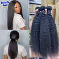 Wholesale 8-30 Inch Kinky Straight Human Hair Bundle Virgin Hair Brazilian Yaki Hair Bundle Remy Human Hair Extensions for Women