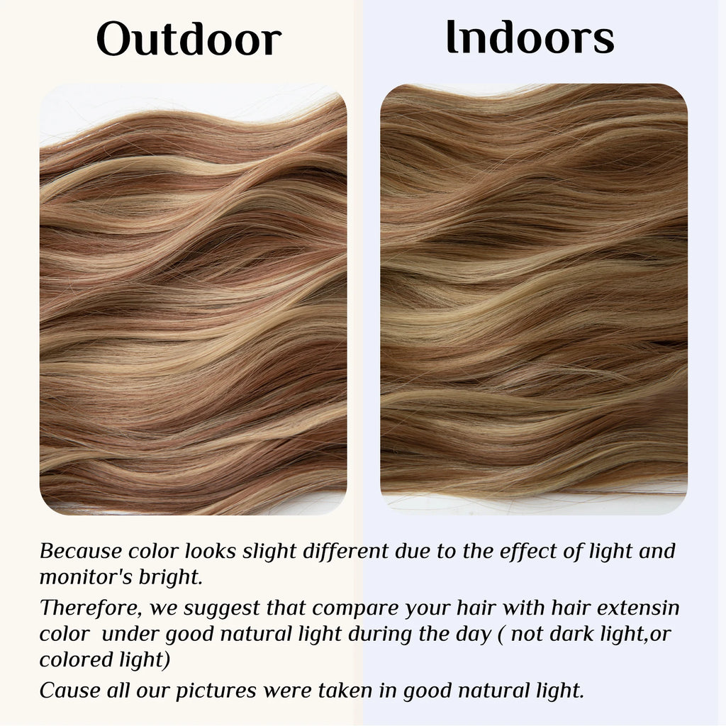 SARLA 4pcs/set Synthetic Long Wavy Clip In Hair Extensions 22" Thick Hairpiece For Women Brown Blonde Black Natural Fake Hair