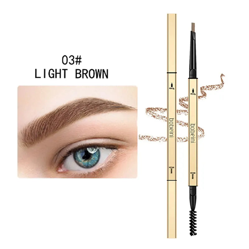 6-color small gold eyeliner pen - double-ended long-lasting eyeliner, waterproof and non-marring eyeliner, brush-style eyeliner