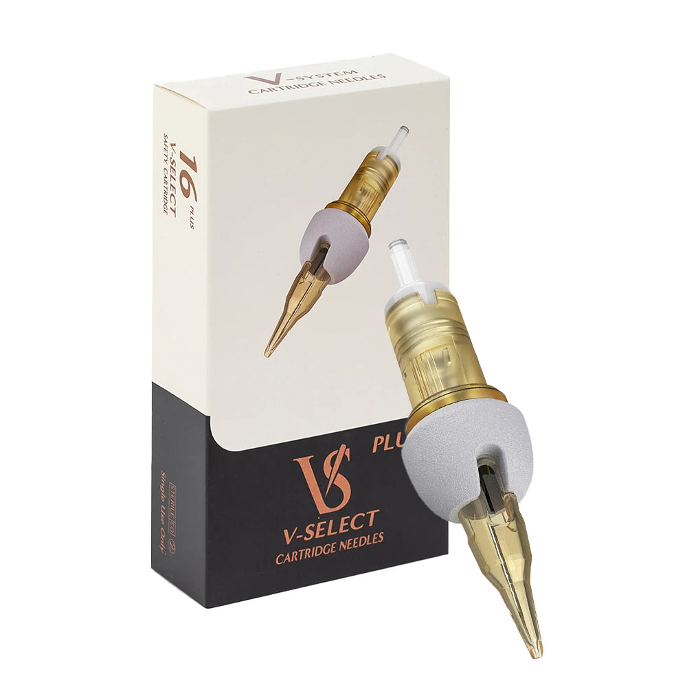 EZ V-Select Cartridge Tattoo Needles Plus Curved Magnu RL RS Magnum Foam Covers for Cartridge Tattoo Machine Pen 16 pcs/Box