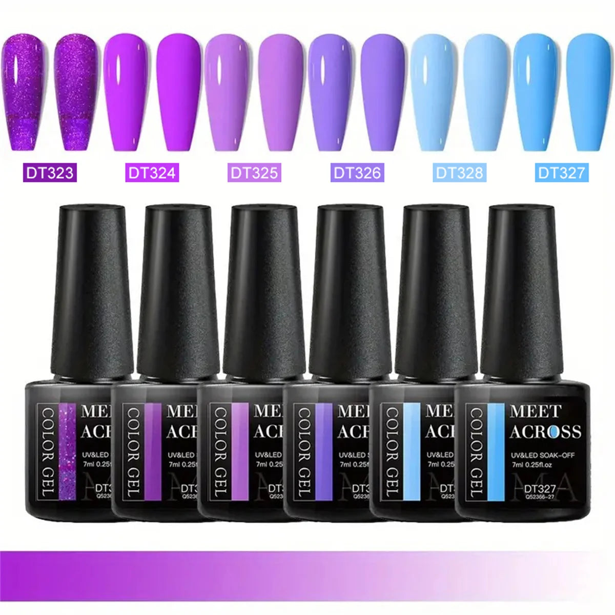 6pcs Gel Nail Polish Set HEMA Free 7ml Semi Permanent Soak Off UV Gel Varnish Nail Art Decoration Summer Nails Nail Supplies DIY