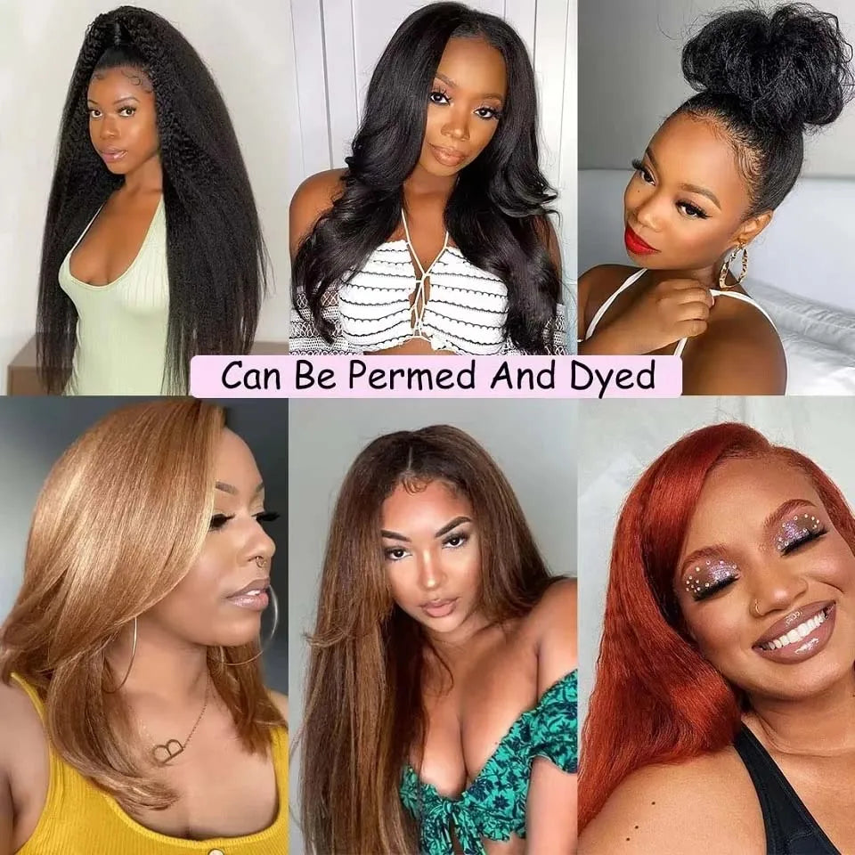 Wholesale 8-30 Inch Kinky Straight Human Hair Bundle Virgin Hair Brazilian Yaki Hair Bundle Remy Human Hair Extensions for Women