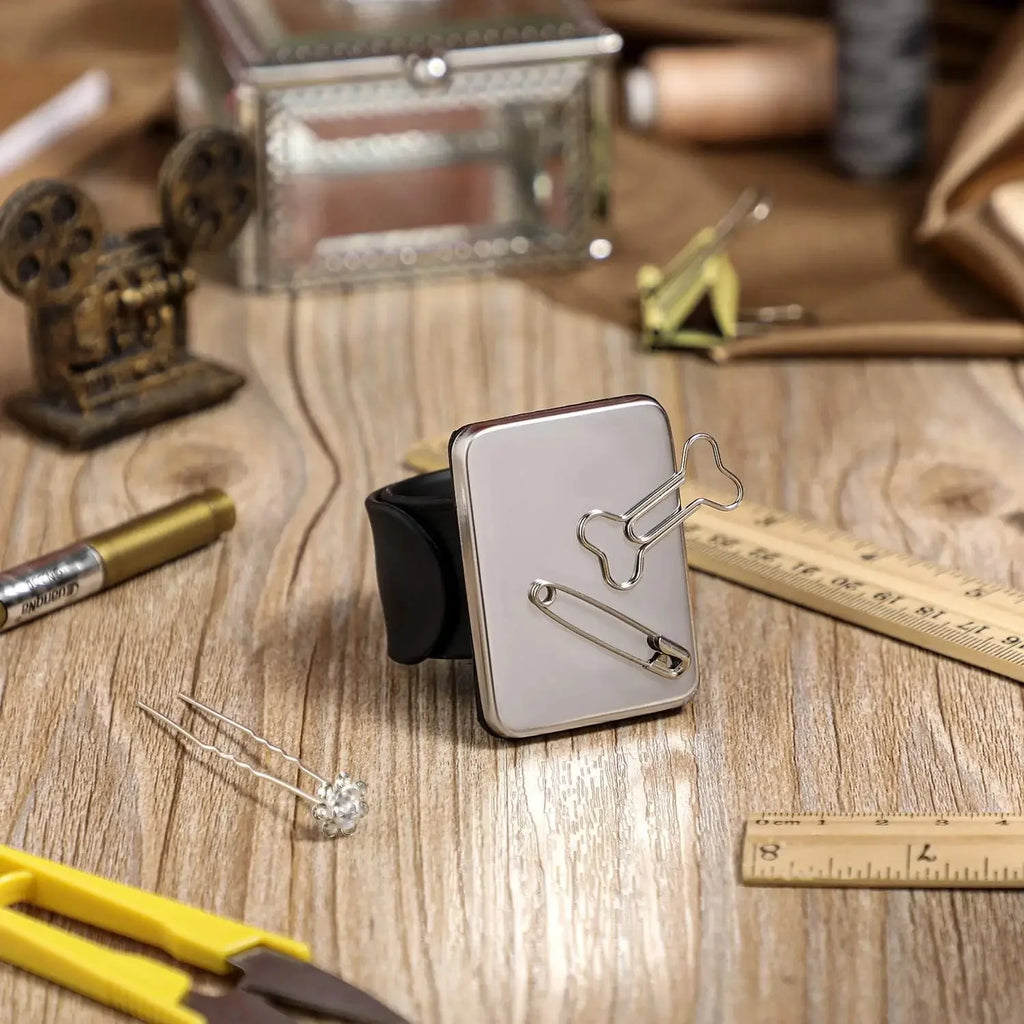 Magnetic Pin Holder Magnetic Wristband for Hair Stylist Wrist Sewing Pincushion Hair Clips Collector Bobby Pin Magnet Holder