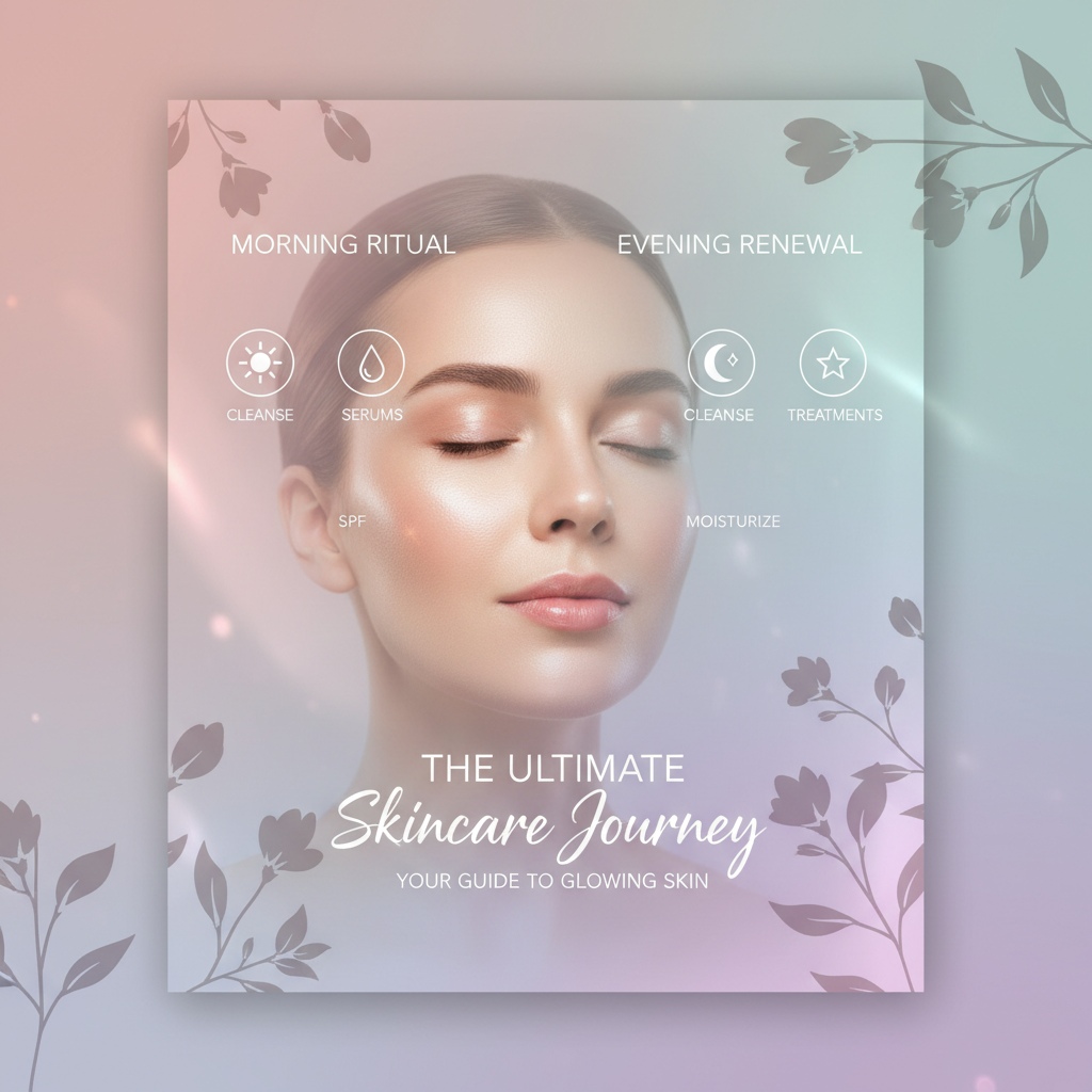 Skincare routine guide digital product cover